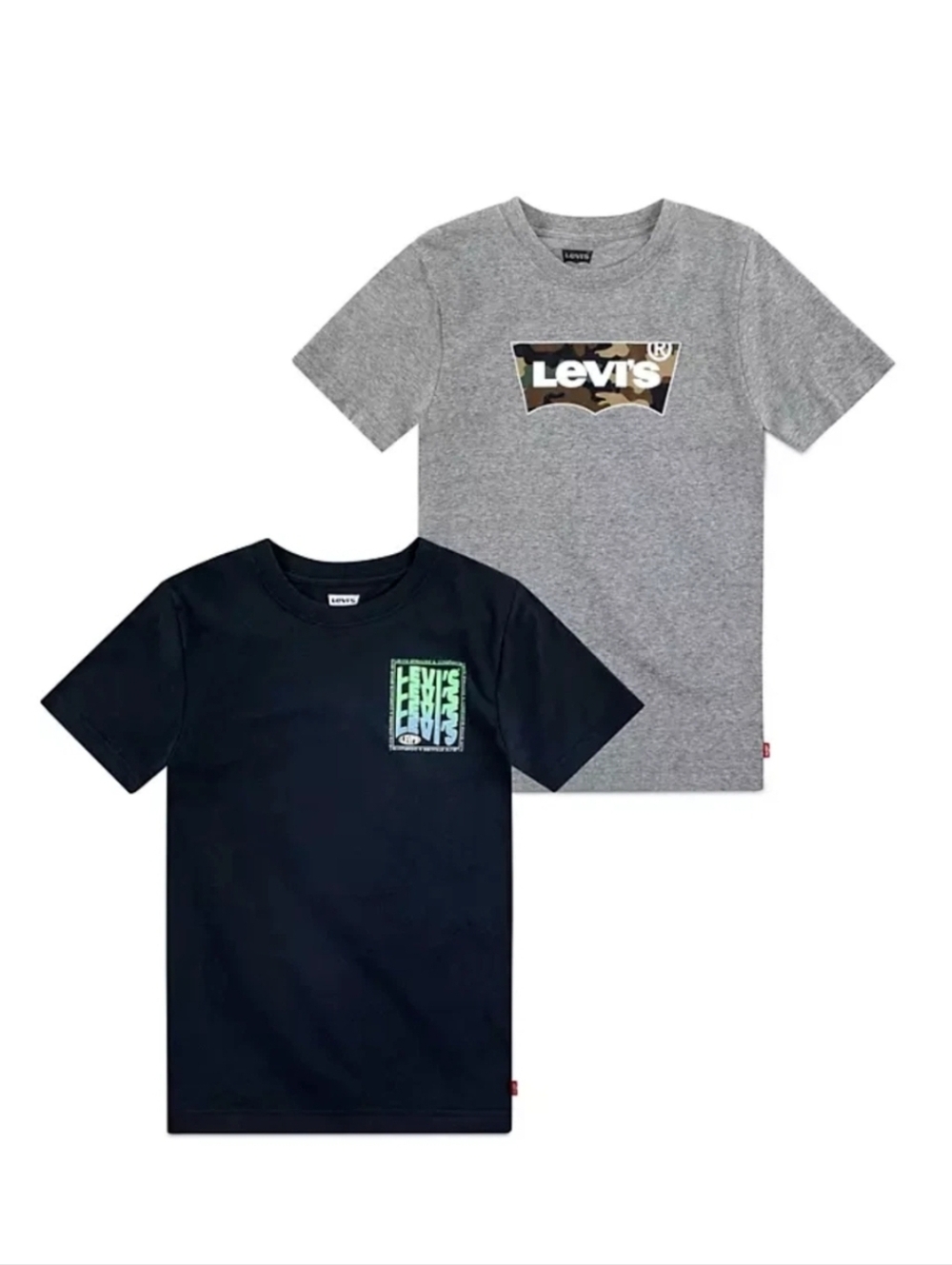 Boys Levi’s 2 Pack Tee Black/Grey Size L (10/12) NWT